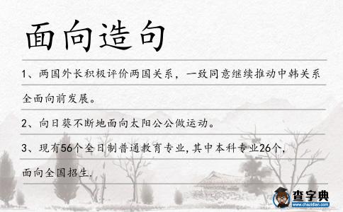 面向造句