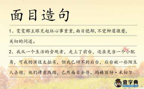 面目造句