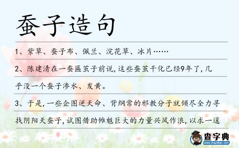蠶子造句
