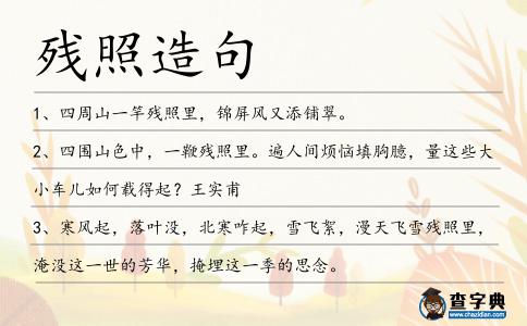 殘照造句