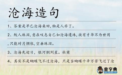 滄海造句