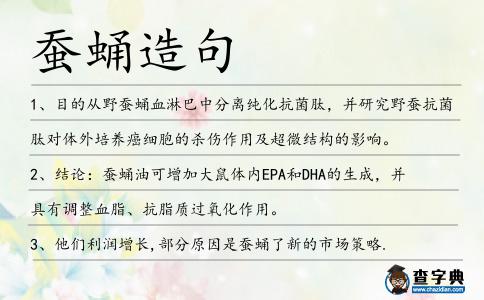 蠶蛹造句