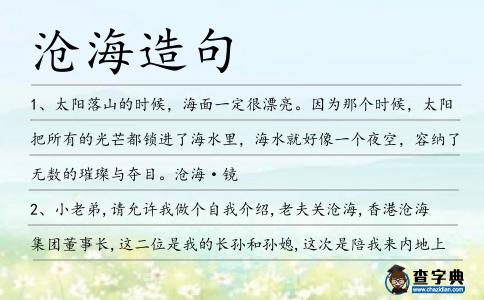 滄海造句