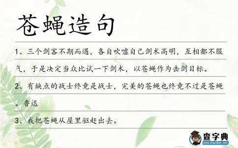 蒼蠅造句