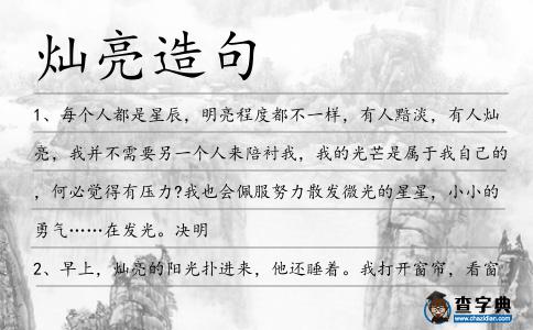 燦亮造句