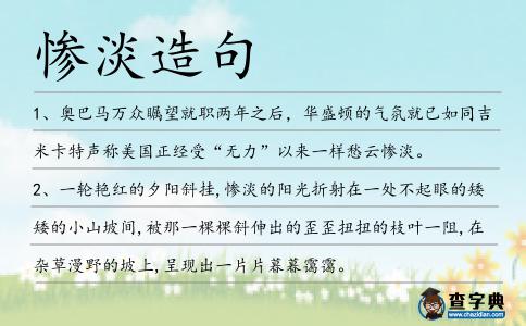 慘淡造句