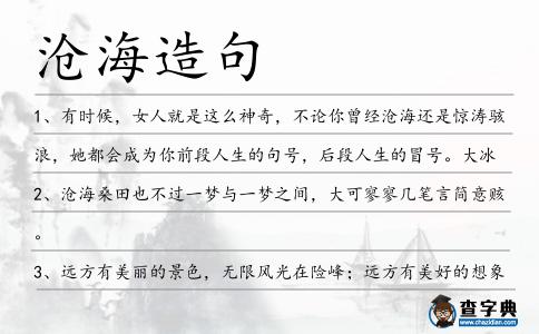 滄海造句