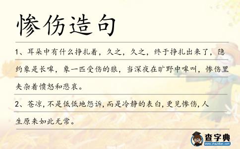 慘傷造句