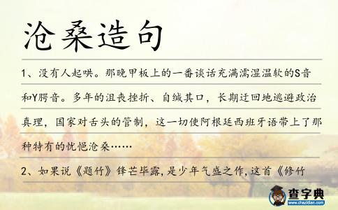 滄桑造句