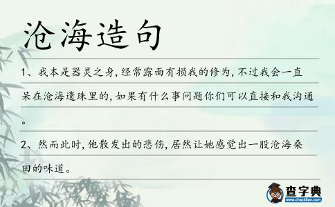 滄海造句