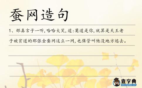 蠶網造句