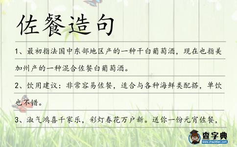 佐餐造句