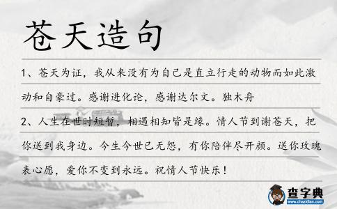 蒼天造句