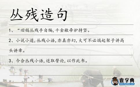 叢殘造句