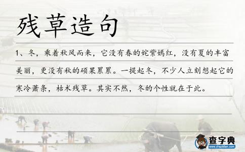殘草造句