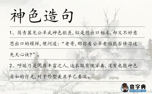 神色造句