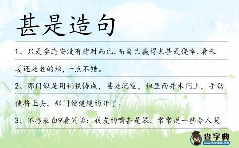甚是造句