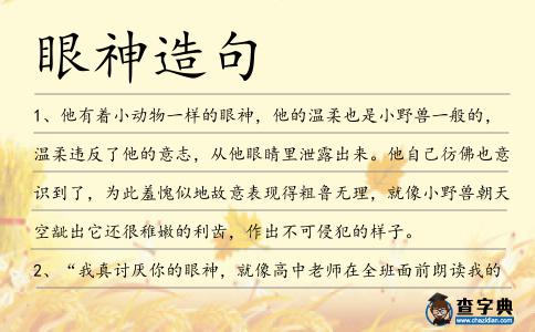 眼神造句