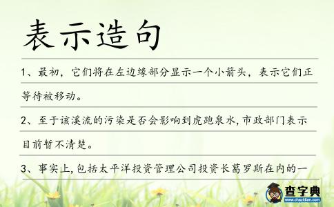 表示造句