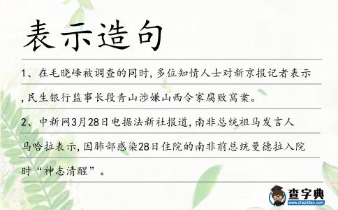 表示造句