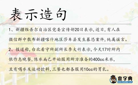 表示造句
