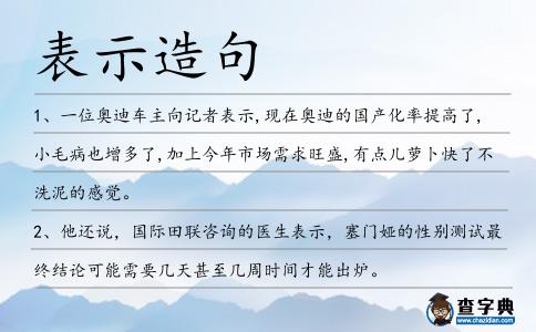 表示造句