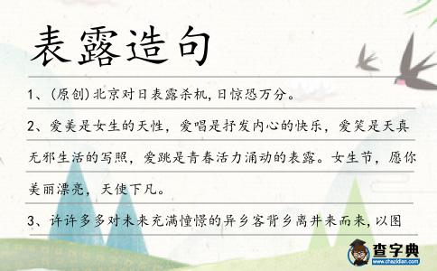 表露造句