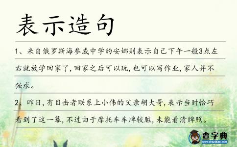 表示造句