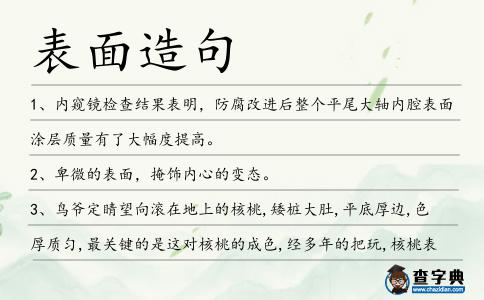表面造句