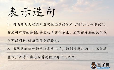 表示造句