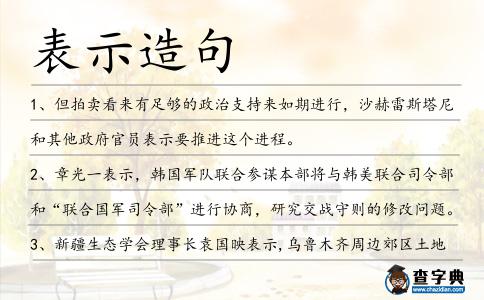 表示造句