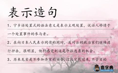 表示造句
