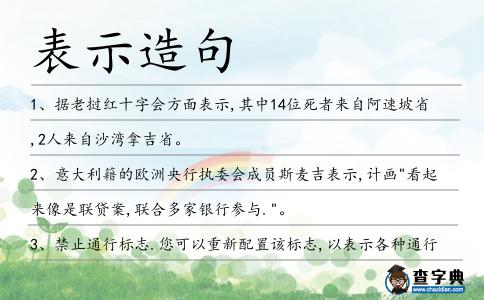 表示造句