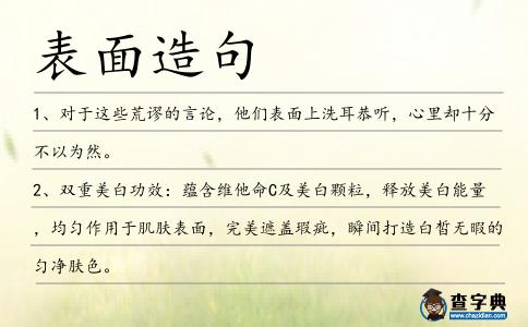 表面造句