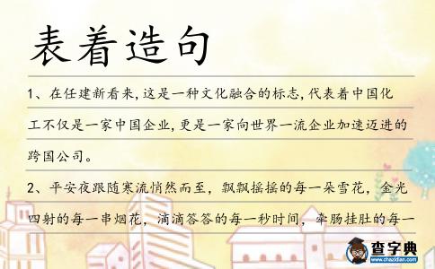 表著造句