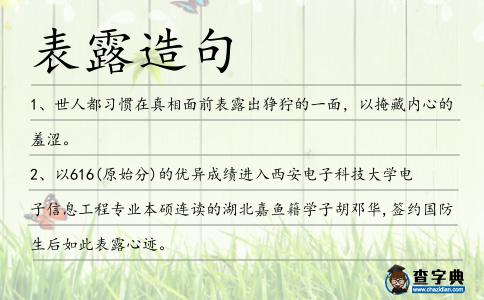 表露造句