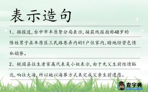 表示造句