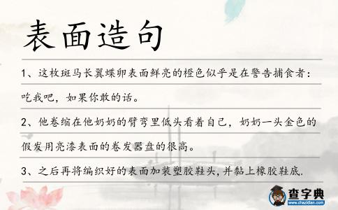 表面造句
