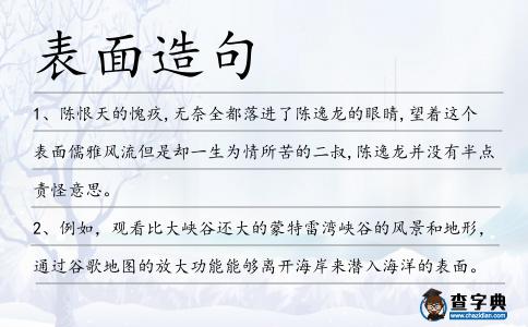 表面造句