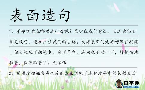 表面造句