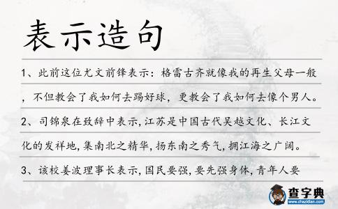 表示造句