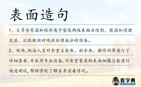 表面造句