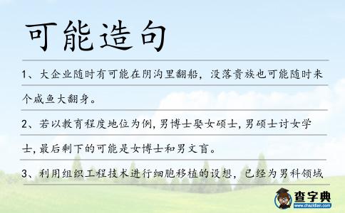 可能造句