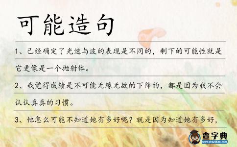 可能造句