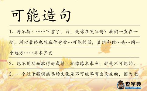 可能造句