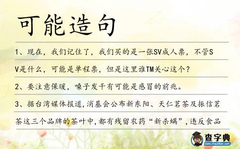 可能造句