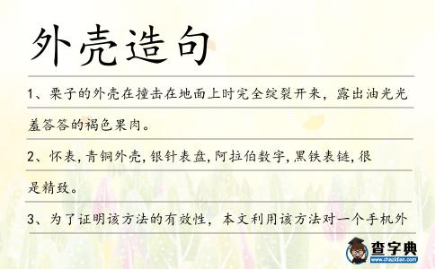 外殼造句