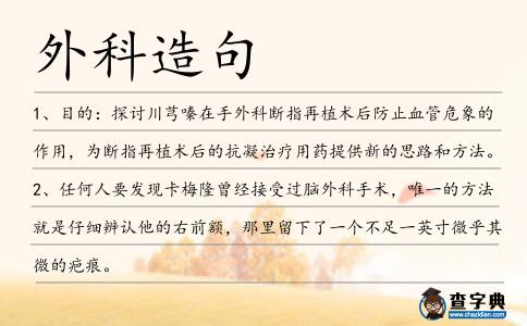 外科造句