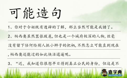 可能造句