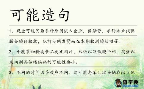 可能造句
